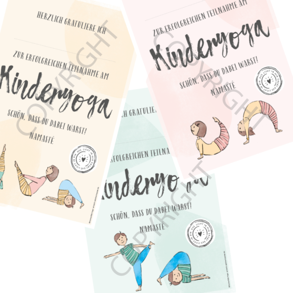 Kinderyoga Urkunden